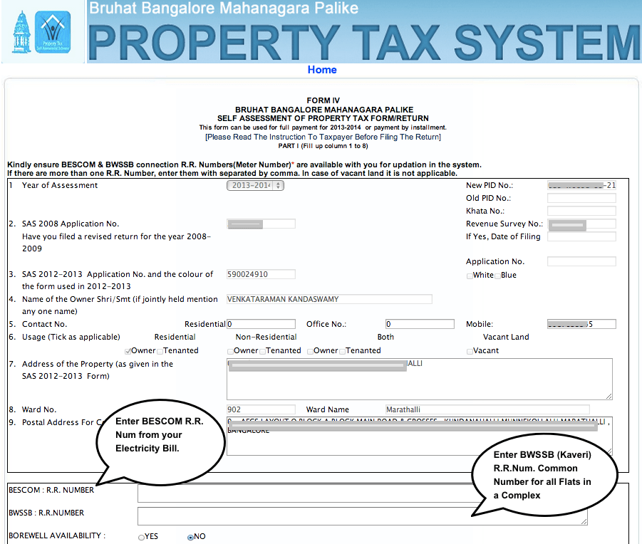 Bangalore Property Tax 201314 ADDA BLOG